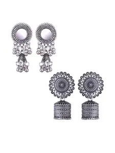 Sangria Alloy Silver-Plated Earrings