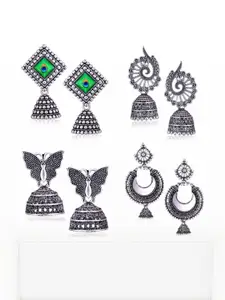 Sangria Silver-Plated Alloy Earrings