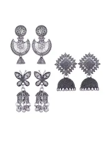 Sangria Silver-Plated Alloy Earrings
