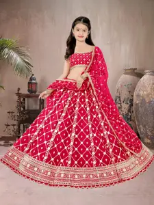 F Plus Fashion Net Semi-Stitched Lehenga Choli