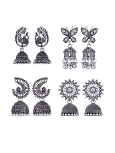 Sangria Alloy Silver-Plated Earrings