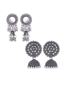 Sangria Alloy Silver-Plated Earrings
