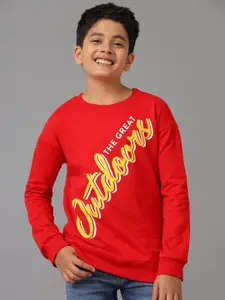 UNDER FOURTEEN ONLY Boys Typography Printed Sweatshirt
