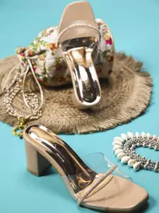 CORSICA Synthetic Patent Beige Heels