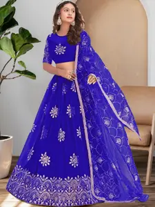 F Plus Fashion Net Semi-Stitched Lehenga Choli