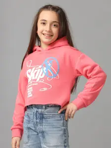 UNDER FOURTEEN ONLY Girls Printed Hooded Pullover Sweatshirt