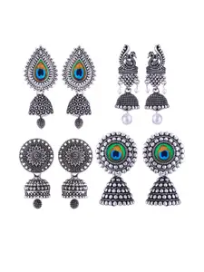 Sangria Alloy Silver-Plated Earrings