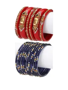 1ST TIME Women Set Of 2 Handcrafted Alloy Bangles
