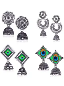 Sangria Silver-Plated Alloy Earrings