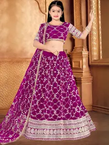 F Plus Fashion Net Semi-Stitched Lehenga Choli