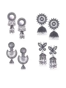 Sangria Silver-Plated Alloy Earrings