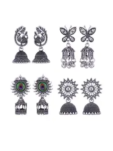 Sangria Alloy Silver-Plated Earrings