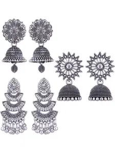 Sangria Alloy Silver-Plated Earrings