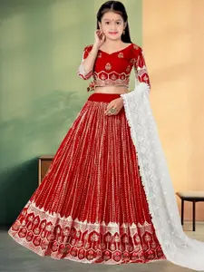 F Plus Fashion Net Semi-Stitched Lehenga Choli