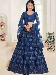F Plus Fashion Net Semi-Stitched Lehenga Choli