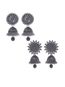 Sangria Peacock Shaped Jhumkas Earrings