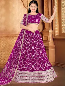 F Plus Fashion Net Semi-Stitched Lehenga Choli