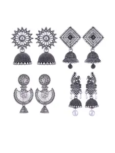 Sangria Alloy Silver-Plated Earrings