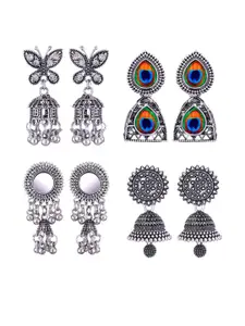 Sangria Alloy Silver-Plated Earrings