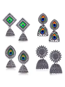 Sangria Silver-Plated Alloy Earrings