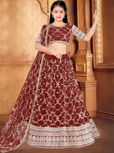 F Plus Fashion Net Semi-Stitched Lehenga Choli