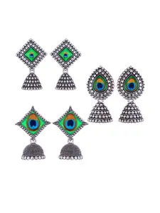 Sangria Alloy Silver-Plated Earrings