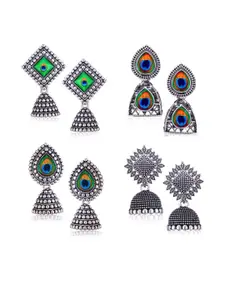 Sangria Silver-Plated Alloy Earrings