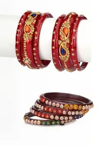 1ST TIME Red Traditional Bangles Set