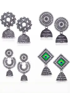 Sangria Silver-Plated Alloy Earrings