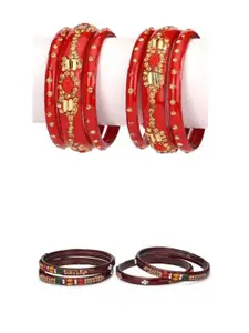 1ST TIME Women Set Of 2 Handcrafted Alloy Bangles