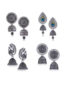 Sangria Silver-Plated Alloy Earrings