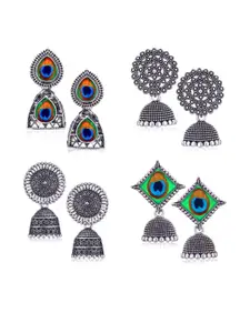 Sangria Silver-Plated Alloy Earrings