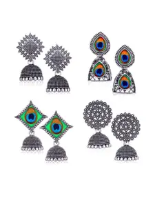 Sangria Silver-Plated Alloy Earrings