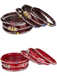 1ST TIME Set of 12 Stones Studded Bangles