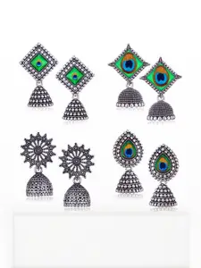 Sangria Silver-Plated Alloy Earrings