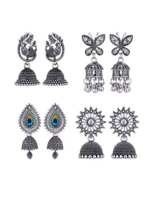 Sangria Alloy Silver-Plated Earrings