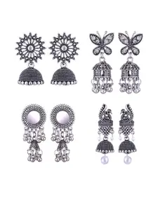 Sangria Alloy Silver-Plated Earrings