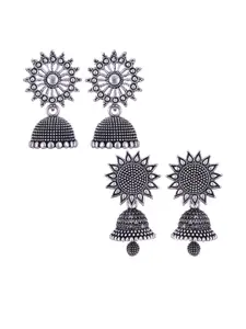 Sangria Peacock Shaped Jhumkas Earrings