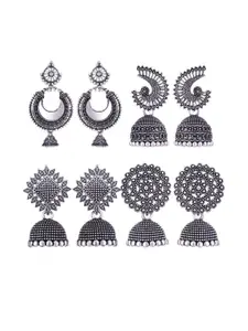 Sangria Alloy Silver-Plated Earrings