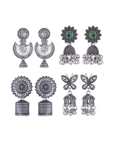 Sangria Alloy Silver-Plated Earrings