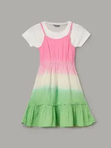 Fame Forever by Lifestyle Girls Tie and Dye Dyed Fit and Flare Maxi Dress