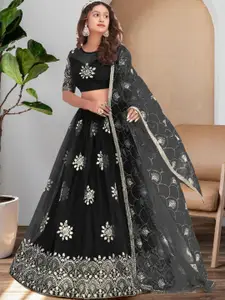 F Plus Fashion Net Semi-Stitched Lehenga Choli