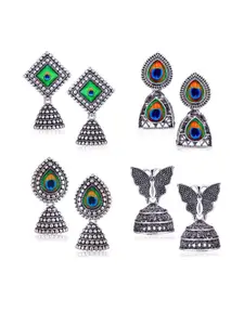 Sangria Silver-Plated Alloy Earrings