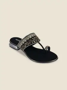 Metro Embellished Open Toe Block Sandals