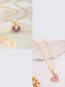 DressBerry Pink Stainless Steel Necklace