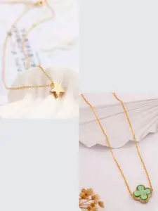 DressBerry Sea Green Stainless Steel Necklace