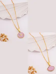 DressBerry Pink Stainless Steel Necklace