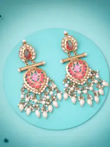 Anouk Ethnic Peach Color Jhumka Earrings