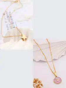 DressBerry Pink Stainless Steel Necklace