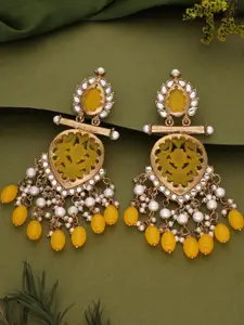 Anouk k Ethnic Yellow Color Jhumkas Earrings